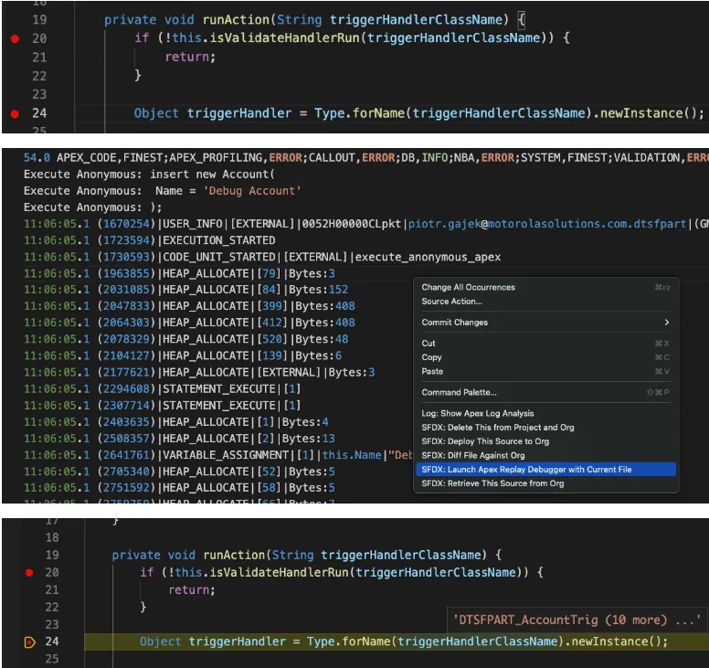 Apex Replay Debugger