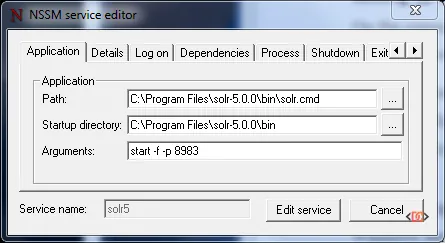 NSSM Configuration Interface