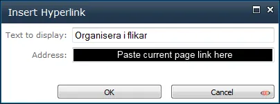 Paste destination address