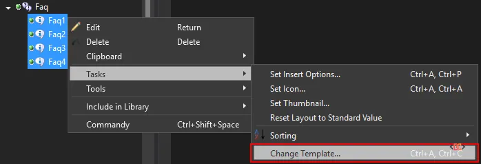 Sitecore Rocks Change Template