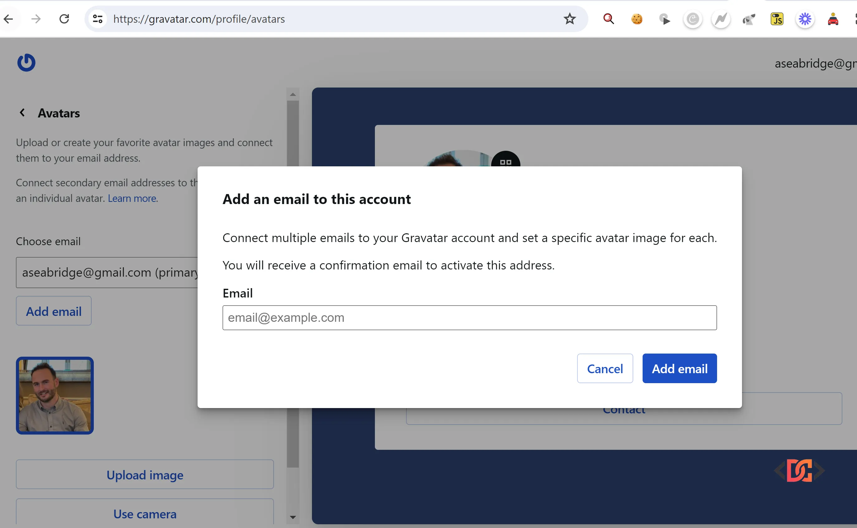 Gravatar Email Verification